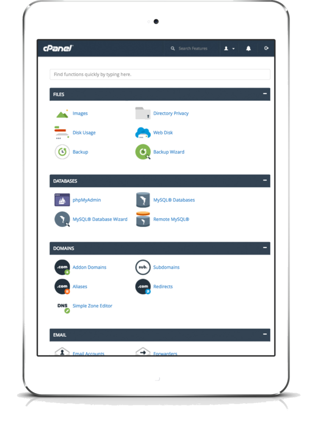 cPanel Features